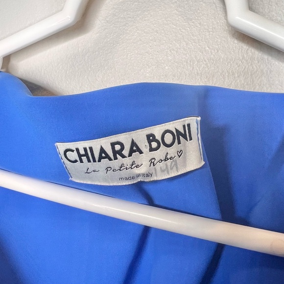 Chiara Boni La Petite Robe Kate Slit Detail Boat Neck Dress Royal Blue S… - Picture 3 of 5